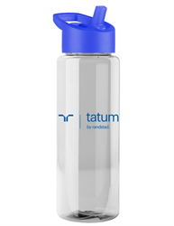 Image of The Guzzler 32 Oz. - Clear Bottle with blue lid