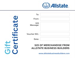 Image of Allstate Business Builders Gift Certificate