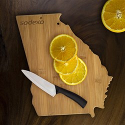 Image of State Shaped Bamboo Serving & Cutting Board