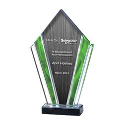Image of Green Accent and Diamond Carve Deco Tower Award