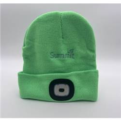 Image of Headlamp Beanie Safety Green