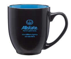 Image of 16 oz. Bistro Two-Tone Ceramic Custom Mug