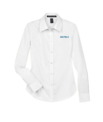 Image of Women's Stretch Twill Woven Shirt - White
