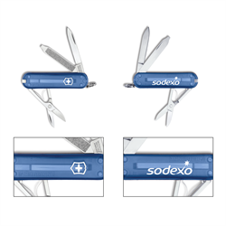 Image of Victorinox Classic SD Swiss Army Knife - Transparent Blue