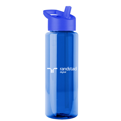 Image of Guzzler 32 Oz. Transparent Blue Bottle, Digital