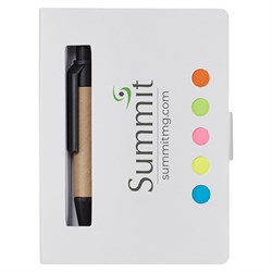 Image of Prime Line Eco Stowaway Sticky Jotter With Pen