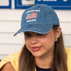 Image of PREORDER NOW! Goodyear Americana Denim Relaxed Hat