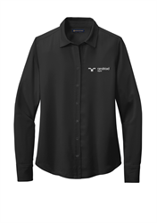 Image of Brooks Brothers Digital Women's Satin Blouse, Black