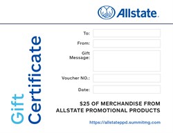 Image of Allstate Promotional Products Gift Certificate