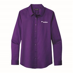 Image of Port Authority long sleeve superpro react twill shirt - women's