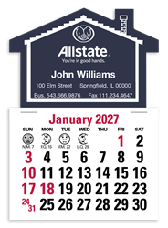 Image of House or Rectangle Stick Up - English Calendar