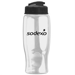 Image of 27 Oz. Transparent Bottle with Drink Thru Lid
