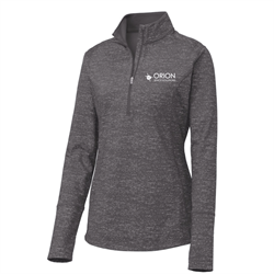 Image of Sport-Tek Women's Stretch 1/2-Zip Pullover, Charcoal Grey - Orion