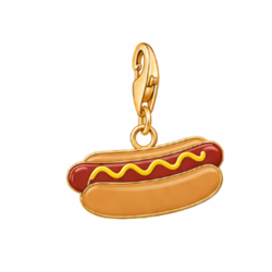 Image of Hot Dog Charm With Lobster Claw
