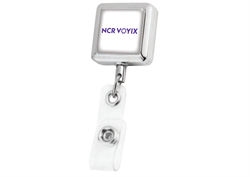 Image of Square Metal Retractable Badge Reel