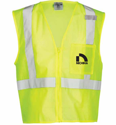 Image of Single Pocket Zipper Mesh Safety Vest