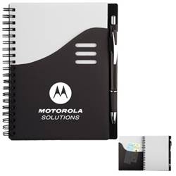 Image of Color Wave Notebook with Pen