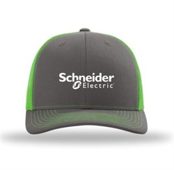 Image of Richardson 112 Snapback Trucker Cap, Charcoal Neon Green