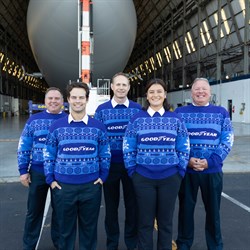 Image of Goodyear Blimp Holiday Sweater