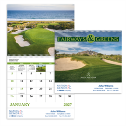 Image of 2027 Fairways & Greens Spiral Wall Calendar