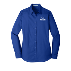 Image of Carefree Long Sleeve Poplin Shirt- Women's