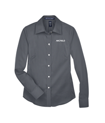 Image of Women's Stretch Twill Woven Shirt - Graphite