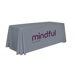Image of 6 Foot Table Throw Full Color, Grey