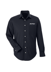 Image of Men's Stretch Twill Woven Shirt - Navy