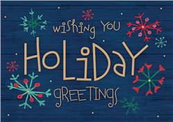 Image of Woodcut Greetings Holiday Card