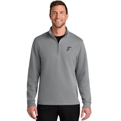 Goodyear Wingfoot Double Pique 1/4-Zip Gusty Grey