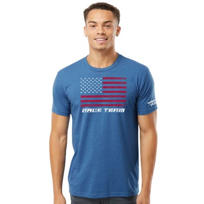 American Flag Race Team T-Shirt