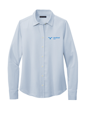 Image of Brooks Brothers Digital Women's Satin Blouse, Blue