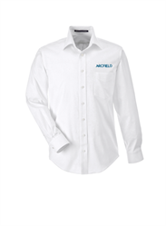 Image of Men's Stretch Twill Woven Shirt - White