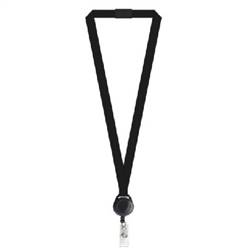 Image of Black Facility Lanyard with Badge Reel