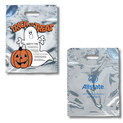 Image of Silver Reflective Ghost Treat Bag