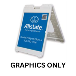 Image of QR Code Sidewalk Messenger Sign -Replacement Graphics Only