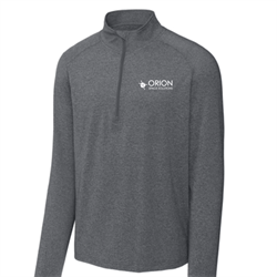 Image of Sport-Tek Men's Stretch 1/2-Zip Pullover, Charcoal Grey - Orion