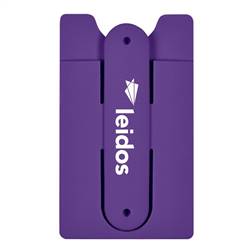 Image of Silicone phone wallet w/ stand