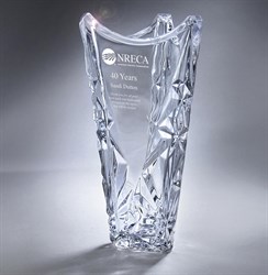 Image of Clear Glass Sculpted Ice Vase