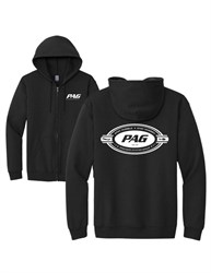 Image of Full Zip Hooded Sweatshirt, Black