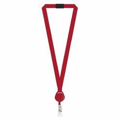 Image of Red Facility Lanyard with Badge Reel