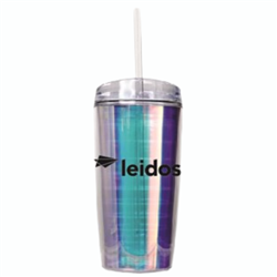 Image of Rainbow wave 16 oz. tumbler
