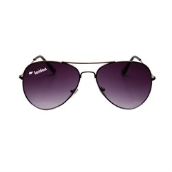 Image of Aviator sunglasses w/ silver frames and black lenses