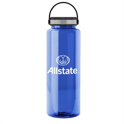 Image of 32 oz The Guzzler Transparent Bottle with EZ Grip lid - Logo Only