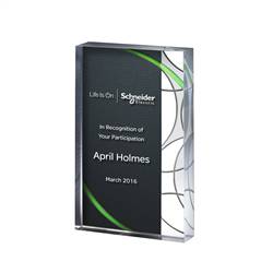 Image of Deco Design Lucite Tablet Award