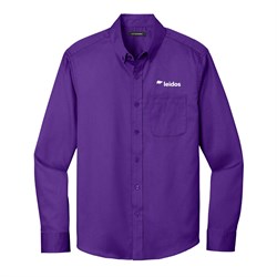 Image of Port Authority long sleeve superpro react twill shirt - men's