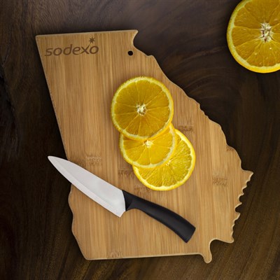 State Shaped Bamboo Serving & Cutting Board