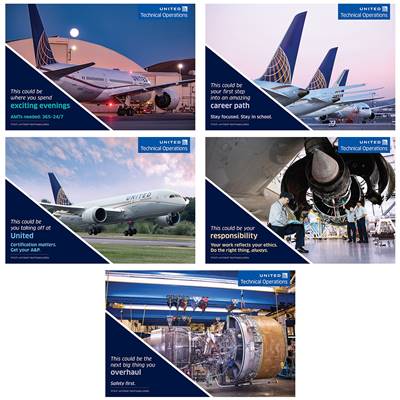 Set of 5 united tech ops posters