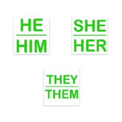 Pronoun Decal - English