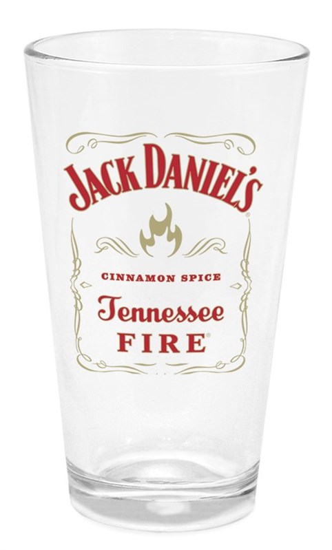 16oz Tennessee Fire Label Glass
